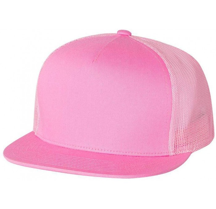 Baseball Caps Yupoong 6006W Unisex Adult Classic Two Tone Trucker Cap - Pink - CD11YHINMUD $17.35