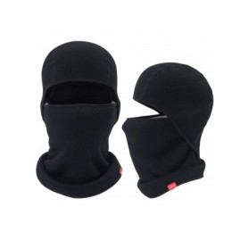 Balaclavas Balaclava-Ski Mask Knit Thicken Winter Warmer Windproof Cold Weather Face Mask - 2 Pack of Black - CE18ZUWL0D5 $17.59
