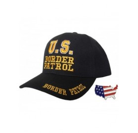 Baseball Caps US Border Patrol Law Enforcement- 3D Embroidered Adjustable Baseball Cap Hat Bundle w/US Flag Hat Pin - Black -...