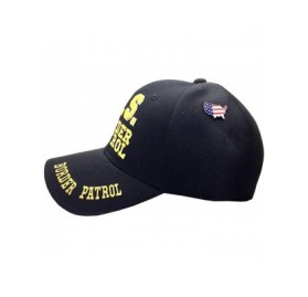 Baseball Caps US Border Patrol Law Enforcement- 3D Embroidered Adjustable Baseball Cap Hat Bundle w/US Flag Hat Pin - Black -...