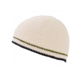 Skullies & Beanies Mens Skull Cap Cotton Kufi Beanie Hand Made Knitted Hat Elastic Tight Japanese - White - CE118S20L6H $31.36