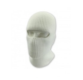 Balaclavas Double Layered Knitted One Hole Ski Mask Tactical Paintball Running - White - CW180CKNRWL $8.59
