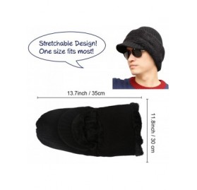 Skullies & Beanies Flannel Unisex Beanie hat - Black With Brim - CS189SEOHET $12.44