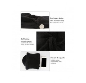 Skullies & Beanies Flannel Unisex Beanie hat - Black With Brim - CS189SEOHET $12.44