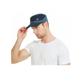 Sun Hats Men's Army Cap Mesh Sun Hat Sun Protection Military Corps Hat Flat Top Cap - Navy - CP18RW0DQUX $7.56