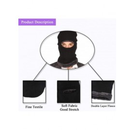Balaclavas Kint Balaclavas Face Warmer Mask - Thick Double Layer Fleece Lining Windproof Ski Beanie Hat for Mens Womens - CD1...