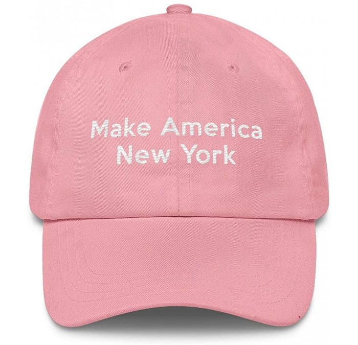 Baseball Caps Make America New York Baseball cap - Pink - CD186TOUE4O $35.49