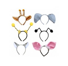 Headbands 6 PCS Plush Animal Headbands Cute Party Head Band Halloween Costume - Assorted - CY18H2AE54O $13.55
