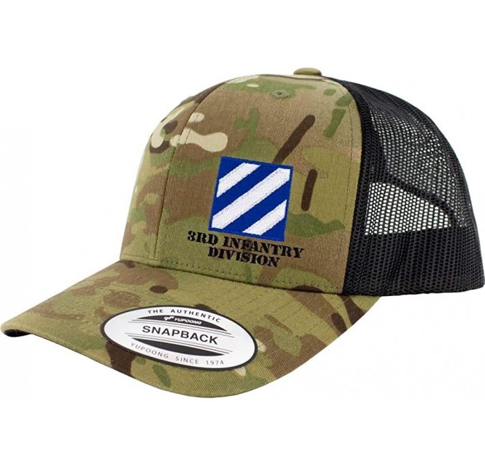 Baseball Caps Army 3rd Infantry Division Full Color Trucker Hat - Green Multicam - CG18RNARLAT $25.47