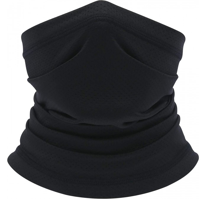 Balaclavas Summer Neck Gaiter Face Scarf/Neck Cover/Face Cover for Sun Breathable Fishing Hiking Cycling - Black - C2197LYNN4...