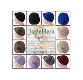 Skullies & Beanies Women Ruffle Turbans Glitter Pre-Tied Hats Knotted Chemo Caps African Twist Headwrap - Blue - C618X5S2MAD ...