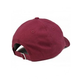 Baseball Caps Boss Lady Embroidered Soft Cotton Dad Hat - Maroon - CD18EYNI352 $14.33