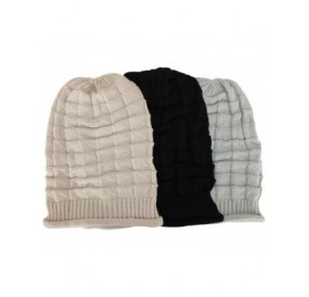Skullies & Beanies Women Men Slouchy Beanie Hat Baggy Oversized Knit Winter Warm Cap - Style 2-black - C818IYZINCC $19.06