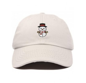 Baseball Caps Cute Snowman Hat Ladies Womens Baseball Cap - Beige - CL18ZYDC4UA $15.33