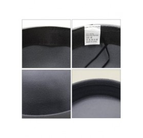Fedoras Parent-Child Classic Wool Bowler Hat Soild Color Derby Hat - Grey - C8187YZHGMS $18.90