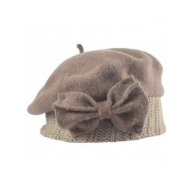 Berets Womens Beret 100% Wool French Beret Beanie Winter Hats Hy022 - Camel - C318HLWUSM8 $18.06