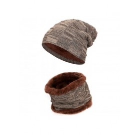 Skullies & Beanies Winter Men Hat Scarf Set- Beanie Hat Neck Warmer for Women - 5 Coffee - C418XME7T84 $12.93