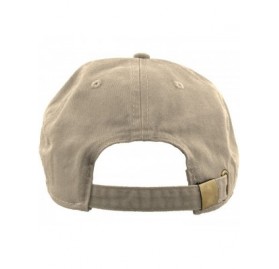 Baseball Caps Baseball Caps Dad Hats 100% Cotton Polo Style Plain Blank Adjustable Size - Khaki - CF18EZD53KL $7.73