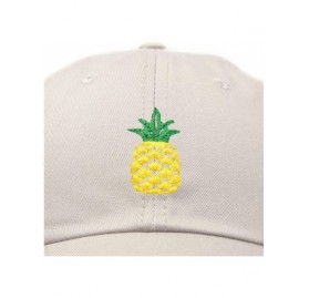 Baseball Caps Pineapple Hat Unstructured Cotton Baseball Cap - Beige - CT18ICDSZQT $9.31