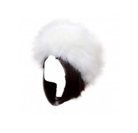 Skullies & Beanies Women's Faux Fur Headband Soft Winter Cossack Russion Style Hat Cap - Beige - CS18L8II5YS $11.03
