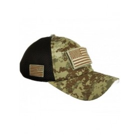Baseball Caps USA American Flag Baseball Cap Patch Trucker Army CAMO Hat Hunting - Digital Desert Camo - CB18EE528R8 $15.62