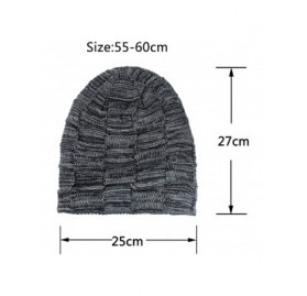 Skullies & Beanies Women Mens Winter Beanie Cabled Checker Pattern Knit Hat Strap Cap - Beige - CS18H2DXSXT $12.36