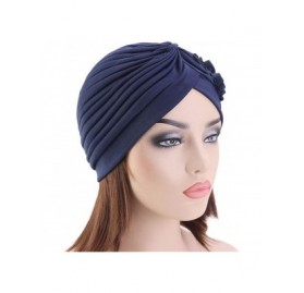Skullies & Beanies Womens Sequin Flower Turban Elegant Muslim Beanie Head wrap Chemo Cap - Gray - CM18W23HSK5 $10.89
