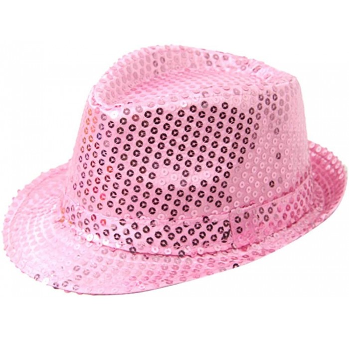 Fedoras Classic Jazz Hat Men's Breathable Linen-Fedora Hat & Stylish Hat Band Casual Jazz Cap (10 Color) - Pink 2 - CE192TWEM...