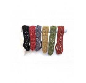 Headbands Crochet daisies elastic Headband handmade- good for women and girls (Copper) - Copper - CU12E4OJZEB $31.67