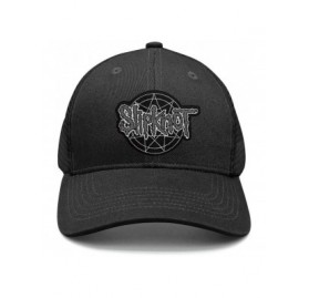 Sun Hats Unisex Mesh Flat Cap -Logo-Funny- Caps for Mens Womens - Slipknot Logo Funny-6 - CT18K7QL65A $30.74