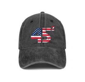 Baseball Caps Baseball Cap Trump 45 Squared 2020 Second Presidential Term Snapbacks Truker Unisex Adjustable Cowboy Hat - Bla...