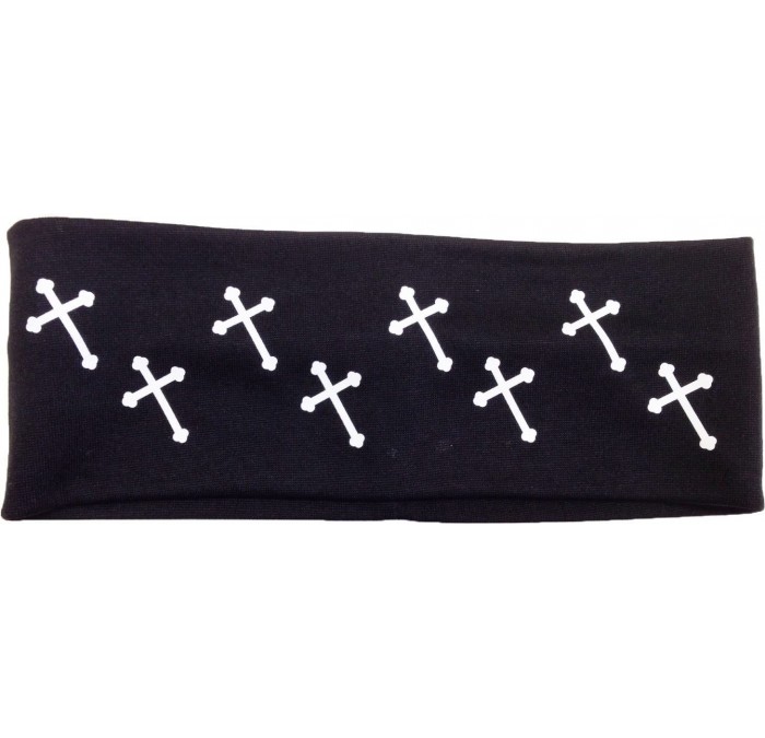 Headbands Cross Headband - Black-White - CV11K8V3AMH $33.17