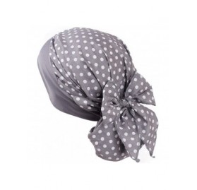 Skullies & Beanies Women's Muslim Floral Print Scarf Hat Stretch Turban Headwear for Cancer Chemo - Gray - C118G826H9O $9.20
