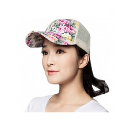 Baseball Caps Women's Adjustable Print Floral Baseball Hat Caps Sun Hat - Redl - CE12CWHI1BF $13.94