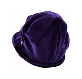 Newsboy Caps Womens Bucket Newsboy Cabbie Beret Cap Cloche Bucket Fashion Sun Hats - Velvet-purple - C318H5LDI27 $19.96