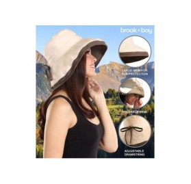 Sun Hats Outdoor Womens Sun Hat Protection - Beige - Cotton With Drawstring - CM18E7TM6TM $13.15
