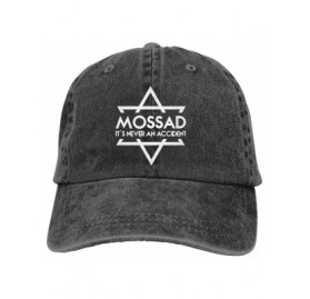 Baseball Caps Mossad It's Never an Accident Adjustable Baseball Caps Denim Hats Cowboy Sport Outdoor - Black - CI18R5XCC27 $1...