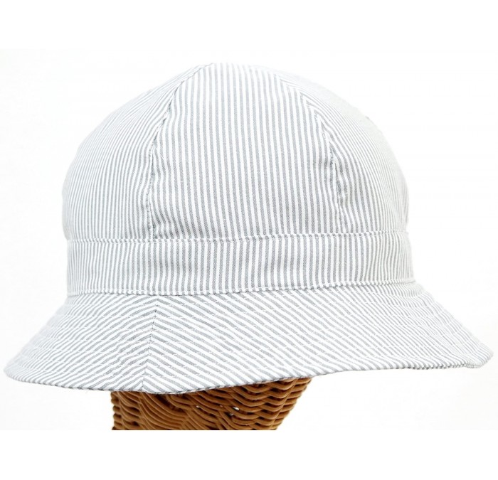 Bucket Hats Spring Stripe Down Brim Hat 60256SLATE - CE12C7TGXF9 $33.39