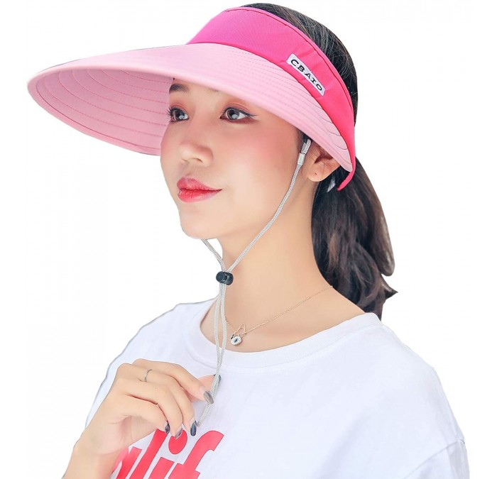 Sun Hats Sun Hat Wide Brim Visor for Women Summer UV Protection Foldable Travle Beach Cap - 6 - CV18GYZ63X8 $24.41