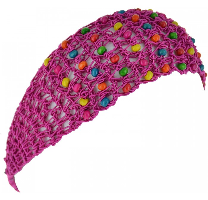 Cold Weather Headbands Beaded Knitted Womens Headband Crochet Knit Headwrap Girl Winter Fashion - CP11IZHPDV3 $7.30