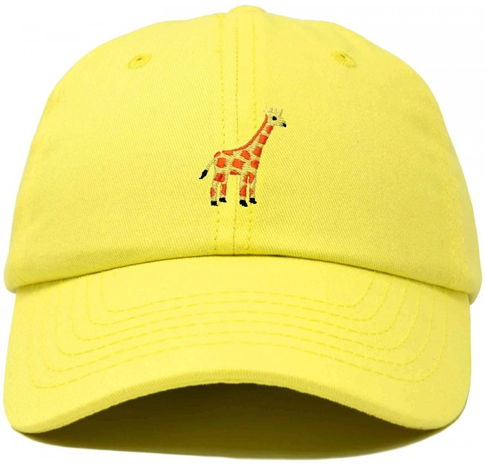 Baseball Caps Giraffe Baseball Cap Soft Cotton Dad Hat Custom Embroidered - Minion Yellow - CP18RG4YWR9 $10.52