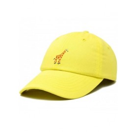 Baseball Caps Giraffe Baseball Cap Soft Cotton Dad Hat Custom Embroidered - Minion Yellow - CP18RG4YWR9 $10.52