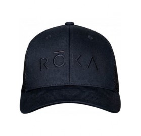 Baseball Caps Snapback Mesh Trucker Hat for Men and Women - Blackout (Black/Black With Black Logo) - CH189I4X4LL $26.58