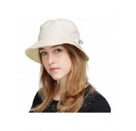 Sun Hats Light Weight Packable Women's Wide Brim Sun Bucket Hat - Sophie-khaki - CP18GQT4YNH $14.36