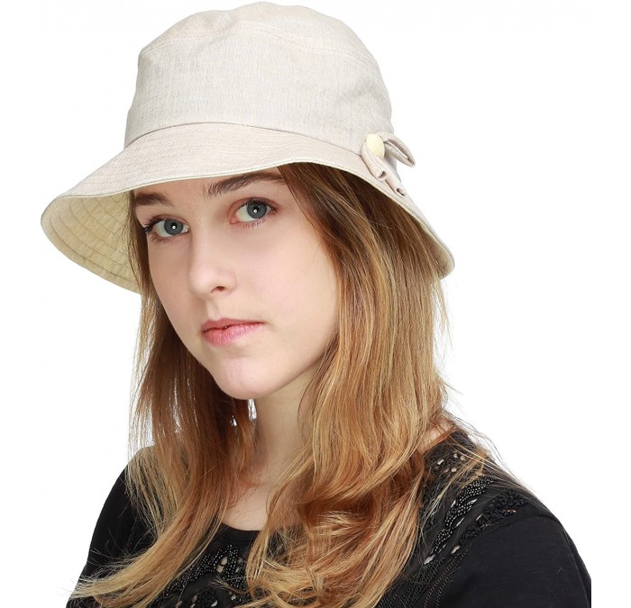 Sun Hats Light Weight Packable Women's Wide Brim Sun Bucket Hat - Sophie-khaki - CP18GQT4YNH $14.36