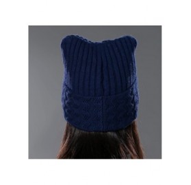 Skullies & Beanies Womens Autumn Knit Wool Hat Winter Unisex Beanie Cap Multicolor - Blue - CN12N1IFKWL $20.26