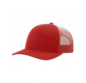 Baseball Caps Printed Mesh-Back Trucker Cap - 112PM - Red/ Red to White Fade - CU18UE00Q8A $14.00