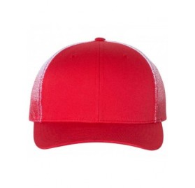 Baseball Caps Printed Mesh-Back Trucker Cap - 112PM - Red/ Red to White Fade - CU18UE00Q8A $14.00