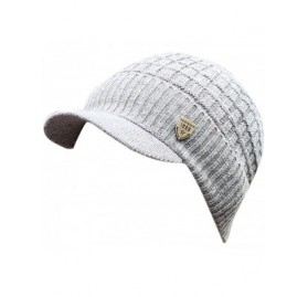 Skullies & Beanies Men Warm Baggy Weave Crochet Winter Wool Knit Ski Beanie Caps Hat - Gray - CX18IRWIR0M $12.88