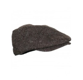 Newsboy Caps Irish Donegal Tweed Newsboy Driving Cap with Quilted Lining - Brown Donegal Large - CD1262UJK13 $14.54